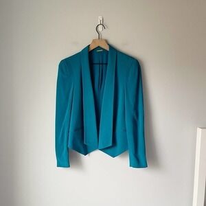 Rebecca Minkoff Women's Blue 100% Silk One Button Blazer Size Small